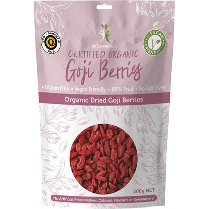 Dr Superfoods Dried Goji Berries Certified Organic 500g Payless 4 Organics