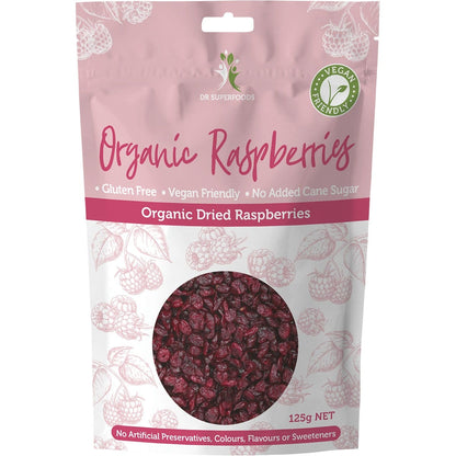 Dr Superfoods Dried Raspberries Organic 125g Payless 4 Organics