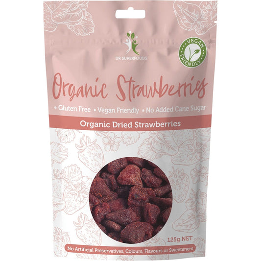 Dr Superfoods Dried Strawberries Organic 125g Payless 4 Organics
