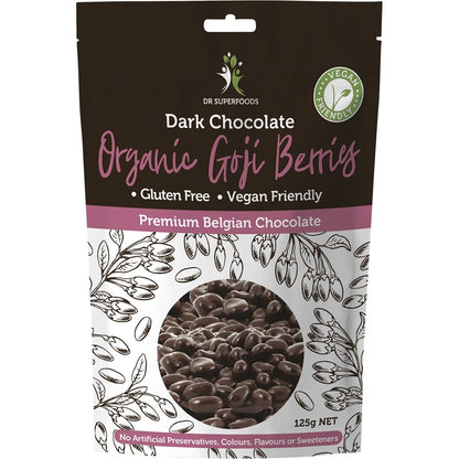 Dr Superfoods Goji Berries Organic Dark Chocolate 125g Payless 4 Organics