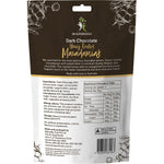 Dr Superfoods Honey Roasted Macadamias Dark Chocolate 100g pack showing chocolate-coated nuts on a white background.