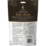 A 125g bag of Dr Superfoods Roasted Almonds Dark Chocolate with scattered chocolate-coated almonds on a white background.