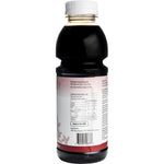 Back of Dr Superfoods Tart Cherry Concentrate 473ml bottle with nutrition facts, ingredients, and usage directions.