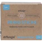 Six small boxes of Dr. Tung's Thin Perio Sticks arranged in a 2x3 grid on a white background.
