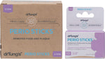 6-pack of Dr. Tung's Perio Sticks X-Thin, each containing 100 birch wood dental sticks in a slim, portable tin.