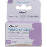 Dr. Tung's Perio Sticks X-Thin 100pc portable tin shown opened with wooden dental sticks inside.