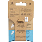 Black and green paperboard dispenser for Dr Tung's Smart Vegan Dental Floss with activated charcoal and lemongrass.