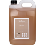 5L white bottle of Euclove Kitchen Cleaner with eucalyptus, clove, and tea tree essential oils.