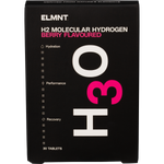 A white 30-pack bottle of ELMNT H2 Molecular Hydrogen Water Tablets with a purple berry-themed label.