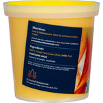 Eumundi Botanicals Dharma Ghee 500ml glass jar with golden label shown from a left-side angle on a white background.