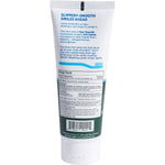 Back of Epic Spearmint Toothpaste 138g tube with fluoride, showing product facts and ingredients on a white background.