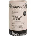 120 capsules of Evolution Botanicals Himalayan Shilajit Trace Mineral Complex in a black and gold tube.