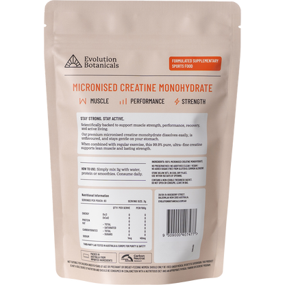 Evolution Botanicals Micronised Creatine 250g