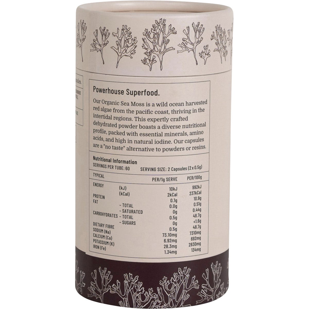 Evolution Botanicals Organic Sea Moss 120 Caps