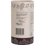 Side view of Evolution Botanicals Organic Sea Moss 120 capsules tube showing product features and barcode.