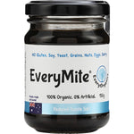 150g jar of EveryOrganics EveryMite Reduced Aussie Salt, a nutrient-dense organic spread on a white background.
