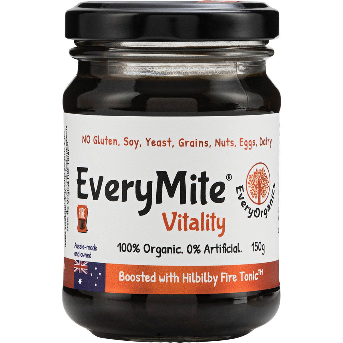 150g jar of EveryOrganics EveryMite Vitality, an organic black sesame spread boosted with fire tonic.