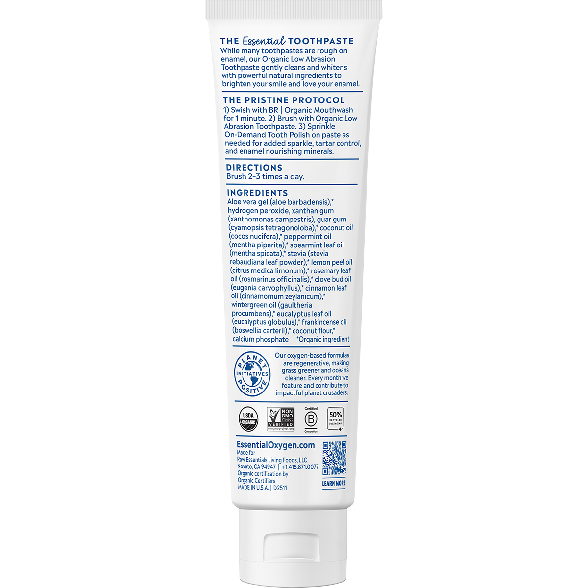 Essential Oxygen Toothpaste Peppermint 113g