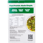 Back of 200g Explore Cuisine Organic Edamame Spaghetti box showing nutrition facts and cooking instructions.