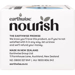 Side view of Earthwise Nourish Goat's Milk & Shea Butter soap 3-pack box showing product details and botanical designs.