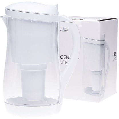 Ecobud Gentoo Plastic Water Filter Jug White 1.5L Payless 4 Organics