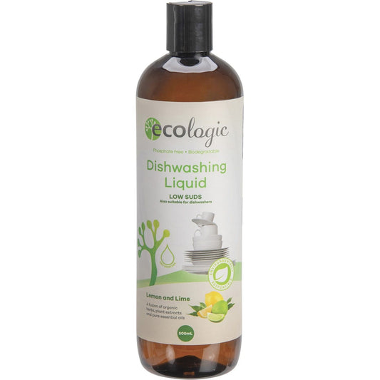 Ecologic Dishwashing Liquid Lemon & Lime 500ml Payless 4 Organics