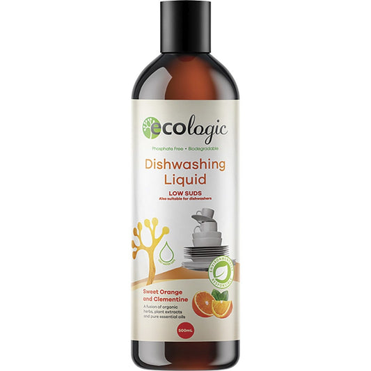Ecologic Dishwashing Liquid Sweet Orange & Clementine 500ml Payless 4 Organics