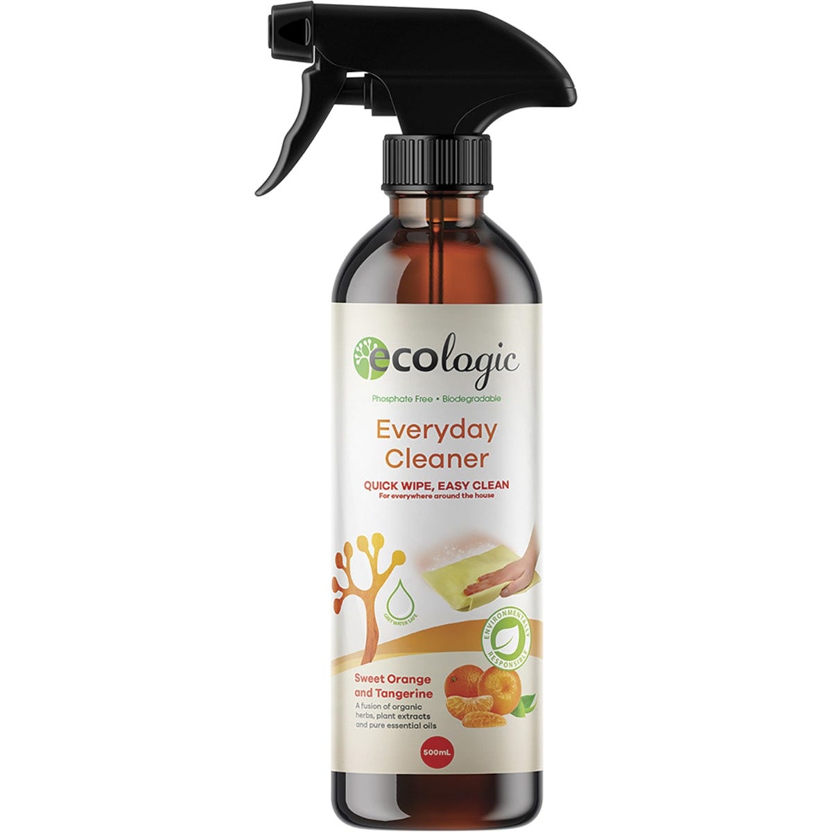 Ecologic 500ml Sweet Orange and Tangerine spray bottle on a white background.