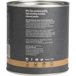 100g tub of Eden Healthfoods Activated Charcoal Powder with a black lid on a white background.