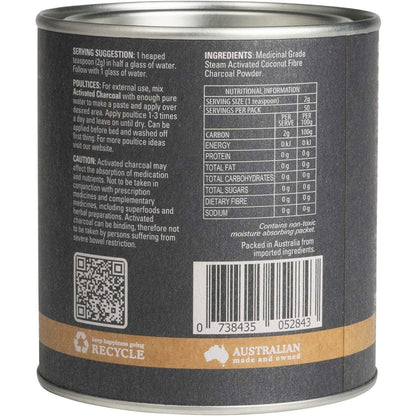 Eden Healthfoods Activated Charcoal Steam Activated Charcoal Powder 100g Payless 4 Organics