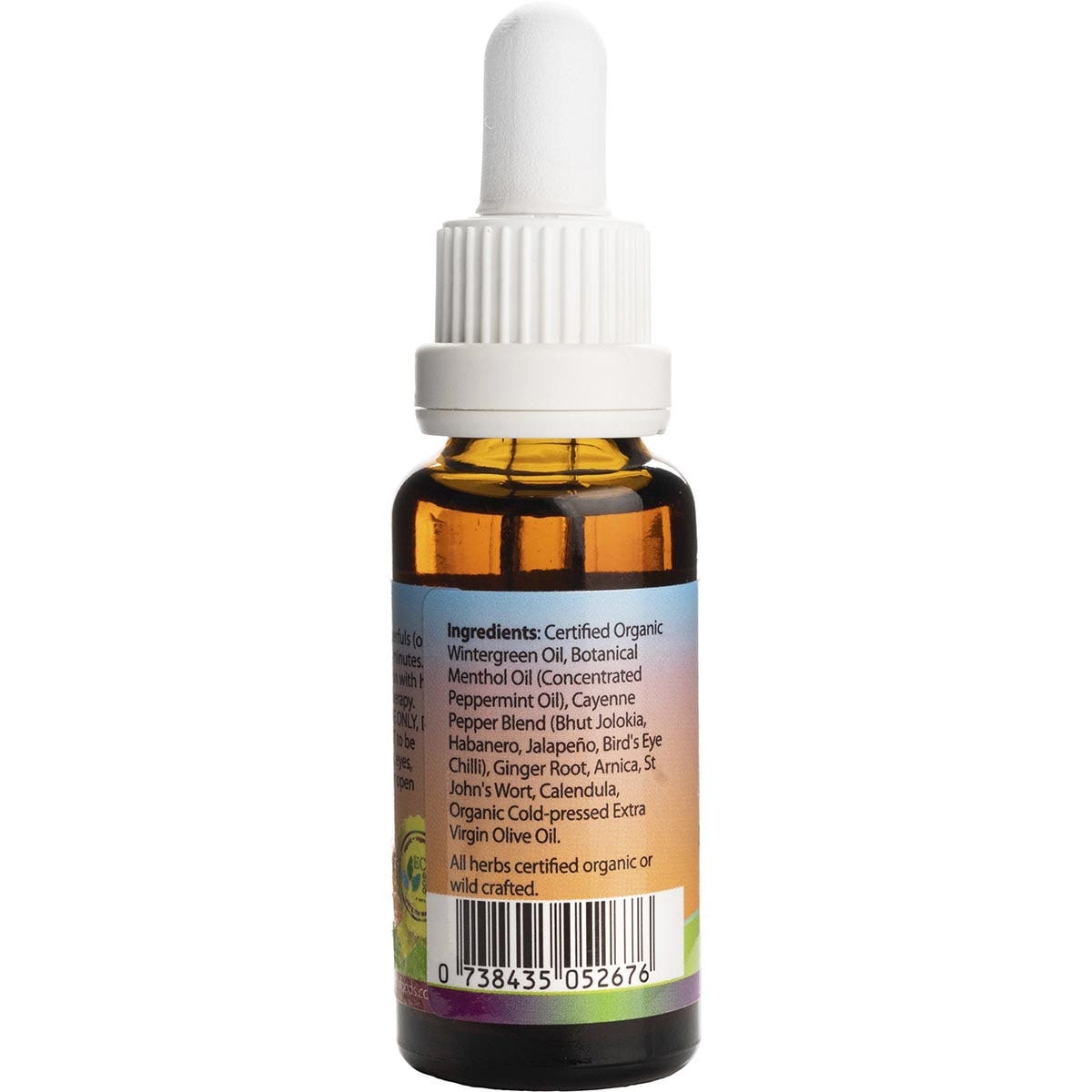 25ml amber glass bottle of Eden Healthfoods Deep Tissue Oil with a black dropper cap.