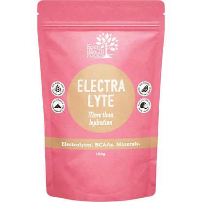 180g tub of Eden Healthfoods Electra-Lyte Watermelon and Berry with Celtic Sea Salt on a white background.