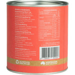Side view of an Eden Healthfoods Energy Shot 150g tub highlighting organic ingredients and product benefits.
