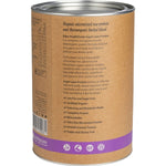 Side view of a 1kg tub of Eden Healthfoods Super Lean Protein Cinnamon and Vanilla showing nutritional information.