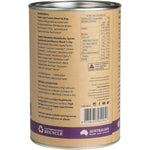 Side view of Eden Healthfoods Super Lean Protein 400g tub showing nutritional information and a clean white background.