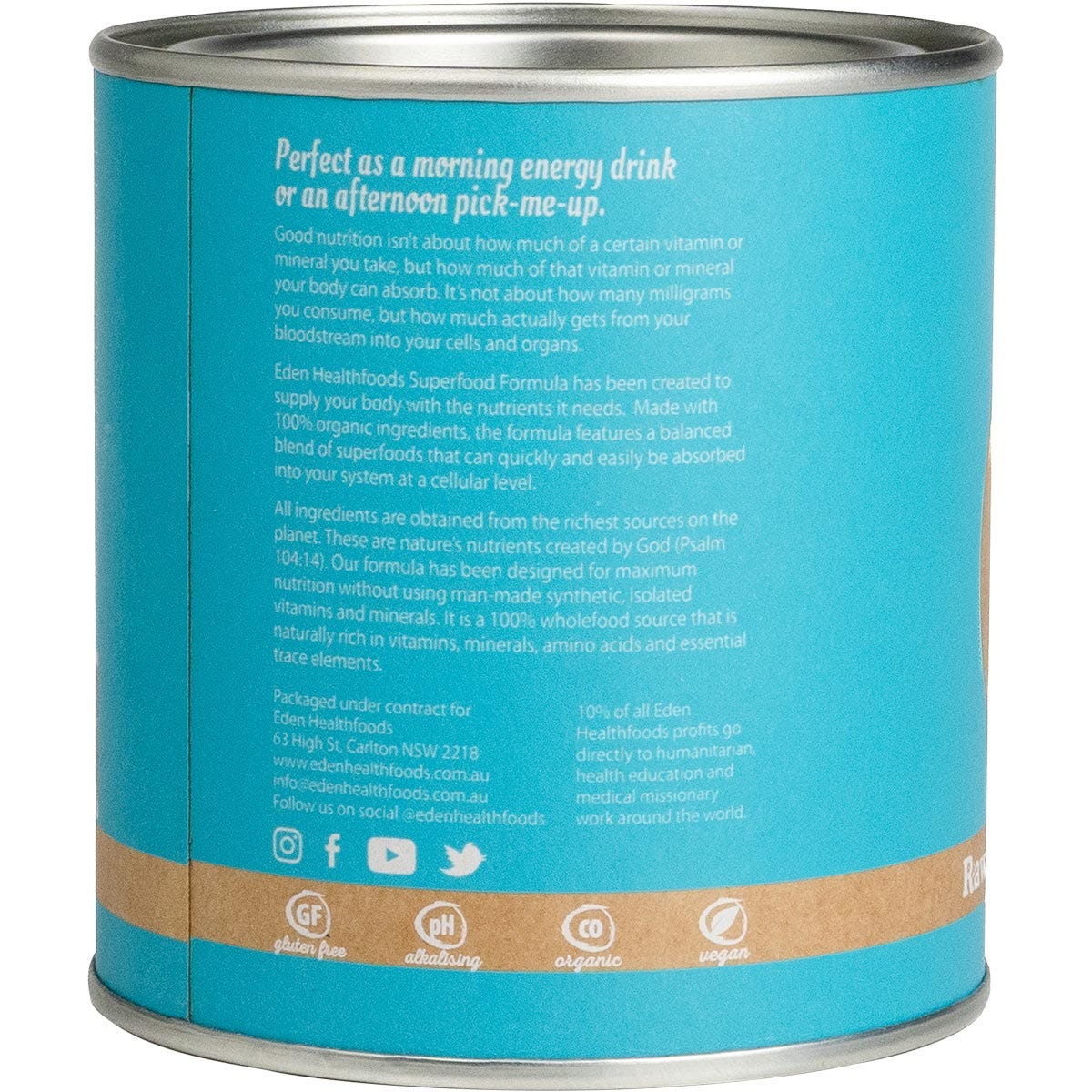 Eden Healthfoods Superfood Certified Organic Greens Powder 150g Payless 4 Organics