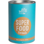 1kg tub of Eden Healthfoods Superfood Certified Organic Greens Powder with botanical illustrations on a white background.