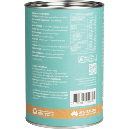 Eden Healthfoods Superfood Certified Organic Greens Powder 400g Payless 4 Organics