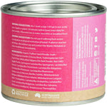 Side view of an Eden Healthfoods Ultimate Biotic 80g tin with nutrition facts and directions on a white background.