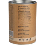 Front of Eden Healthfoods Ultimate Protein 1kg tub with natural sprouted brown rice powder and botanical graphics.