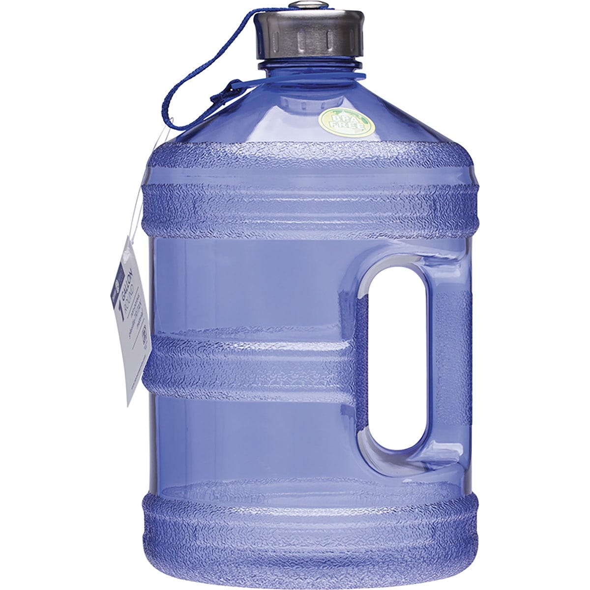 3.8L blue Enviro Products Eastar BPA-free drink bottle with a black cap and integrated carry handle.