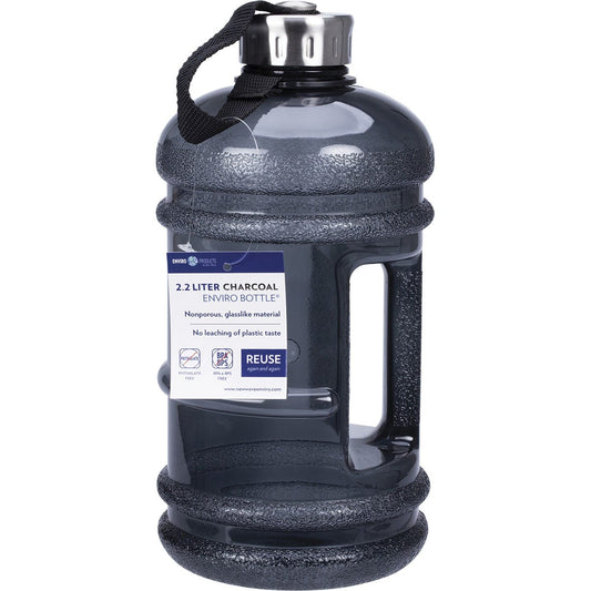 Enviro Products Drink Bottle Eastar BPA Free Charcoal 2.2L Payless 4 Organics