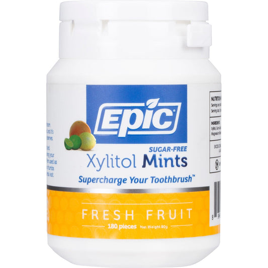 Epic Xylitol Dental Mints Fresh Fruits 180pcs Payless 4 Organics