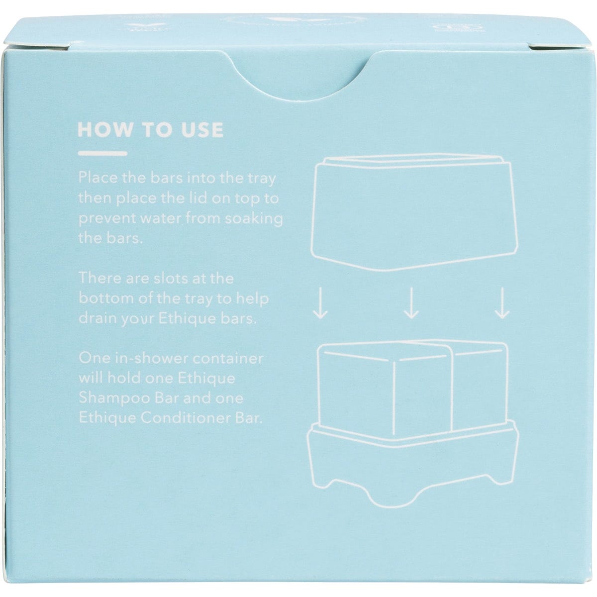 Ethique Bamboo & Cornstarch Shower Container Aqua Payless 4 Organics