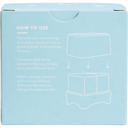 Ethique Bamboo & Cornstarch Shower Container Aqua Payless 4 Organics