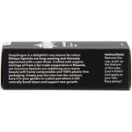 Back of Ethique Snapdragon lipstick tube showing ingredients, directions for use, and ethical certifications.