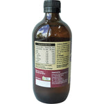 A 500ml glass bottle of Every Bit Organic Apple Cider Vinegar with the Mother featuring a green and white label.