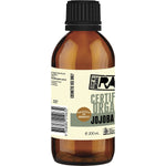 Every Bit Organic Jojoba Oil 200ml glass bottle with a yellow label and silver cap on a white background.