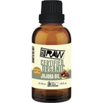 50ml bottle of Every Bit Organic Jojoba Oil, a cold-pressed raw oil for skin and hair, on a white background.