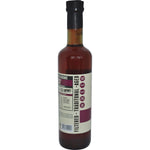 Back of Every Bit Organic Red Wine Vinegar 500ml bottle with nutrition facts and ingredients.